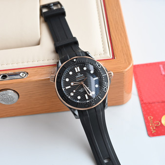 Omega Seamaster 300 Black Ceramic and Sedna Gold 43.5mm