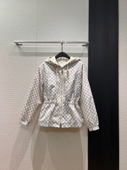 Louis Vuitton Checkerboard Hooded Trench Coat