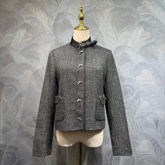 2026 Spring Dior Stand Collar Wool Blend Jacket