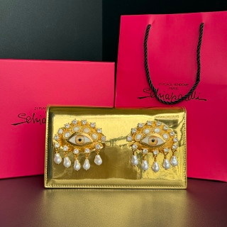 Schiaparelli Face Bag Medium Black Double Handle