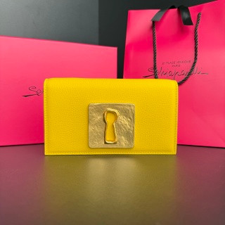 Schiaparelli Serrure Clutch Black Gold Sunburst