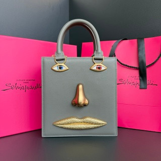 Schiaparelli Face Tote Large Pink