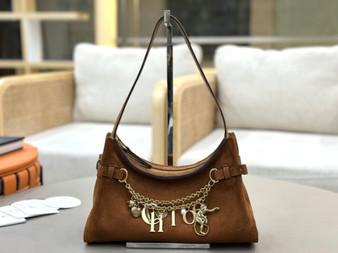 Chloé Charms Suede Hobo Caramel