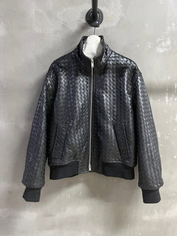 Bottega Veneta Spring 2026 Hand-Knitted Nappa Jacket - Black