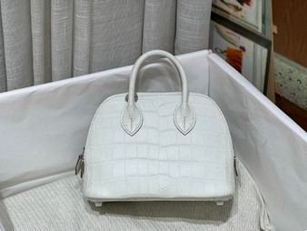 Hermes Mini Bolide 1923 Matte Alligator Crocodile