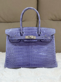 Hermès Birkin 30 Shiny Sheherazade Crocodile Palladium Hardware