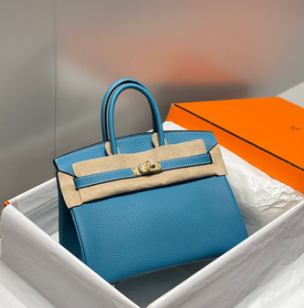 Hermès Birkin Bleu Denim Togo Leather Palladium Hardware Bag