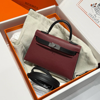 Hermès Special Order (HSS) Mini Kelly II 20 Sellier in Bicolor Epsom