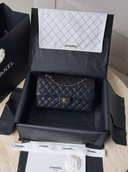 Chanel Classic Double Flap Medium in Dark Navy Caviar Skin