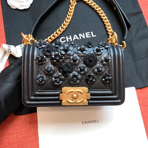 Chanel Limited Edition Embroidered Small BOY CHANEL Handbag 2019 
