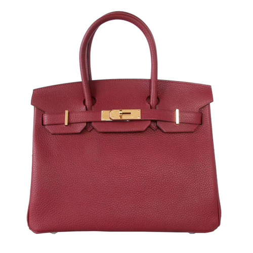 Hermès Bordeaux Birkin 30 cm Togo Leather Gold Hardware 