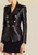 BALMAIN Black Leather Coat