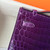 Hermes Violet Mini Kelly Pochette Gator Shine with Palladium Hardware