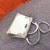 Hermes Limited Edition Blanc & Gris Perle Ghillie Kelly 32cm Swift Palladium Hardware