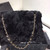  Chanel Shearling Lambskin Flap Bag Black