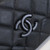 Chanel Small Grained Calfskin Lacquered Logo Flap Bag Black