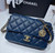 Chanel FW2021 SMALL FLAP BAG AS2528 BLUE