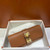 HERMES 23cm Gold Swift Leather Gold Plated Medor Clutch Bag