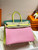 Hermes Special Order Tri Colour Rose Sakura/Jaune Poussin/Vert Vertigo  Birkin 25 in Swift with Gold hardware