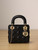 Christian Dior Mini Lady Dior Bag Black Saddle Cannage Lambskin With Gold Hardware 2024