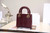 Christian Dior Lady Dior Mini Lizard  Bordeaux