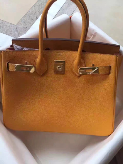 Hermes Gold Birkin Bag 30cm Epsom Gold Hardware
