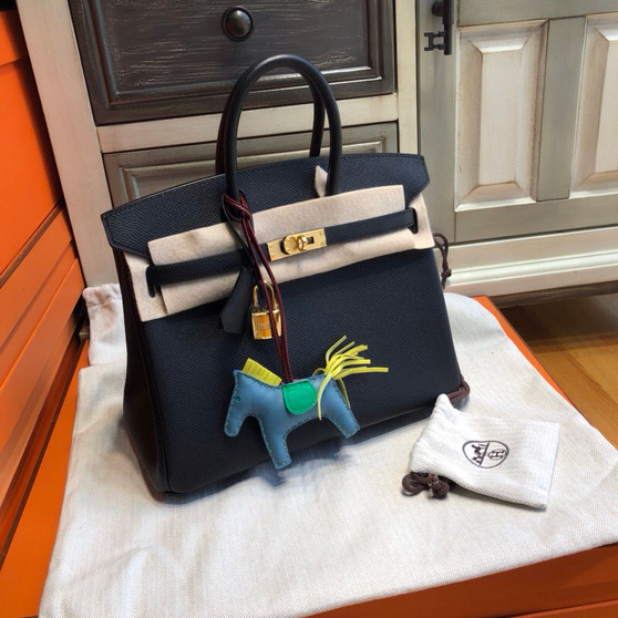 Hermes Black Birkin 25 cm Epsom Gold Hardware