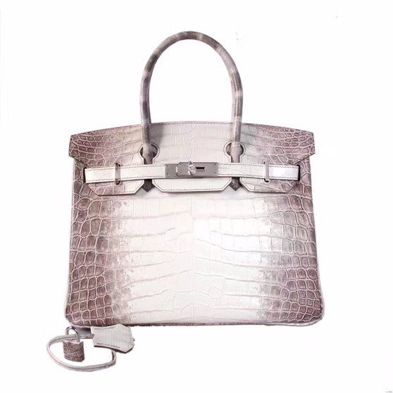 Hermes Matte Himalayan Niloticus Crocodile  Birkin bag 30 cm
