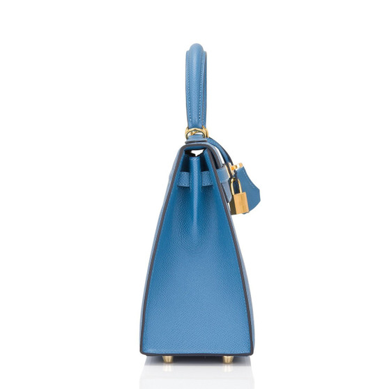 Hermès Blue Azur Kelly 25 Epsom Leather Gold Hardware