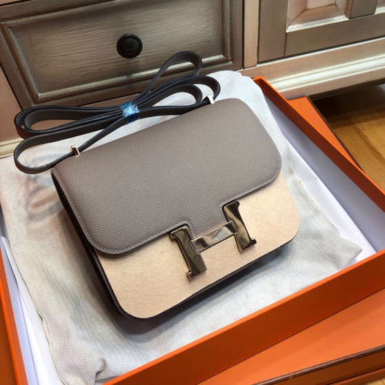 Hermes  M8 Gris Asphalte Constance 24 Epsom bag with Gold Hardwares 