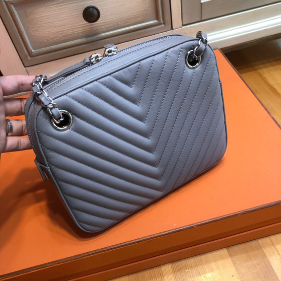 Chanel Camera Case A57284 Black/Grey