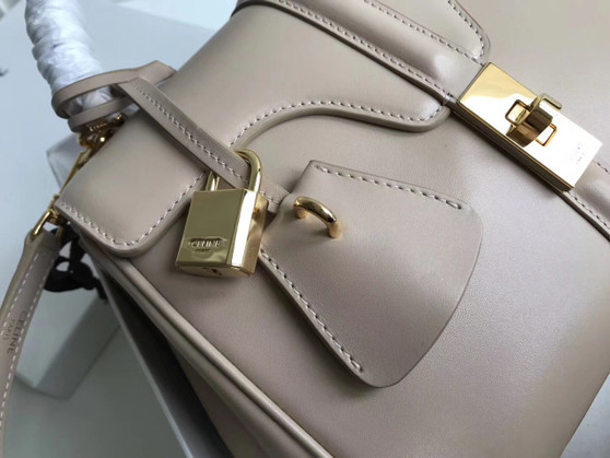 Celine  MEDIUM 16 BAG IN SATINATED CALFSKIN BLACK  NUDE