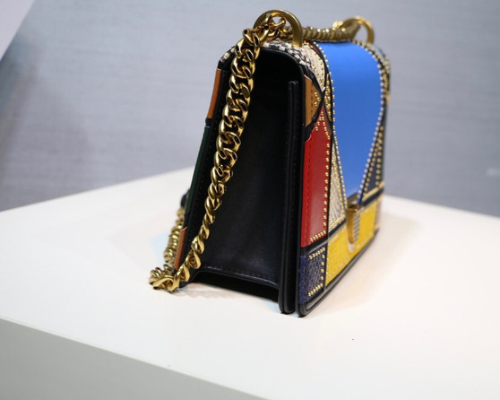 Christian Dior DIORAMA BAG IN MULTI-COLOURED PATCHWORK