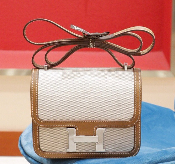 Hermès Constance Gold Toile Gold GHW