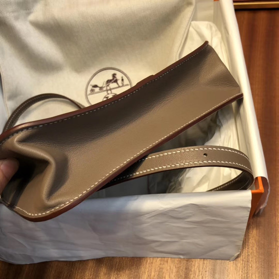 Hermes Etoupe Halzan mini bag  Hermes Etoupe Halzan mini bag