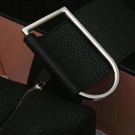 DELVAUX Cool Box Leather Satchel Black