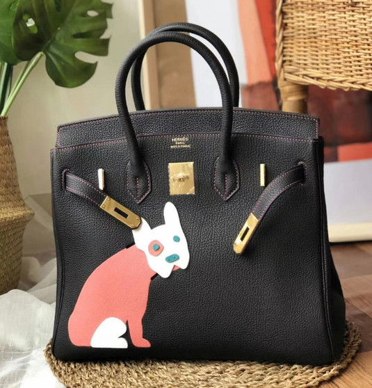 HERMES Black Togo HAC Birkin 32 Limited Edition for Dog's Year 2018  HERMES Black Togo HAC Birkin 32 Limited Edition for Dog's Year 2018