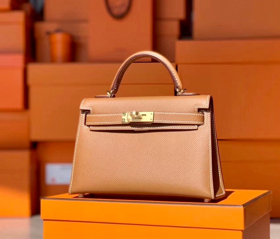Hermes Gold Mini Kelly II 20 Epsom Gold Hardware Hermes Gold Mini Kelly II 20 Epsom Gold Hardware