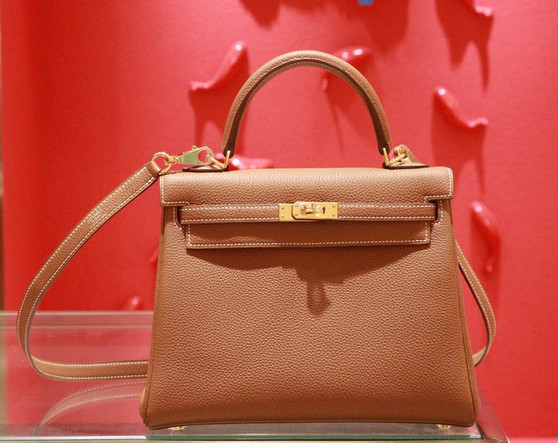 Hermes Gold Kelly 25 cm Epsom Gold Hardware