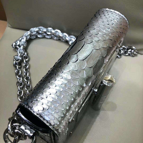 Tom Ford PYTHON MEDIUM CHAIN NATALIA SILVER