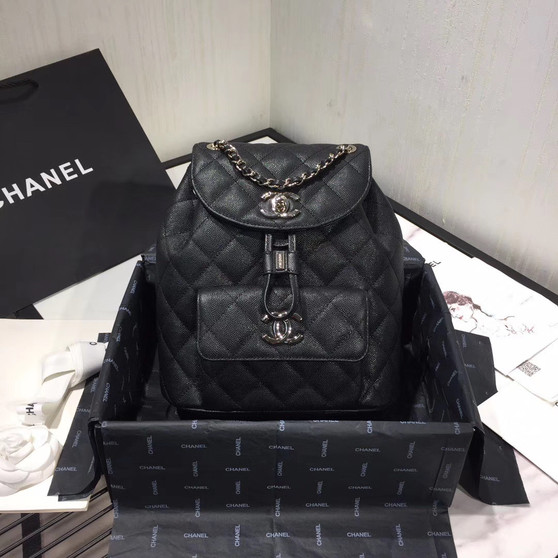 Chanel DUMA LEATHER BACKPACK BLACK 