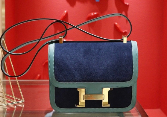 Hermes Special order Constance 23 Deerskin/Swift leather with Gold Hardware 