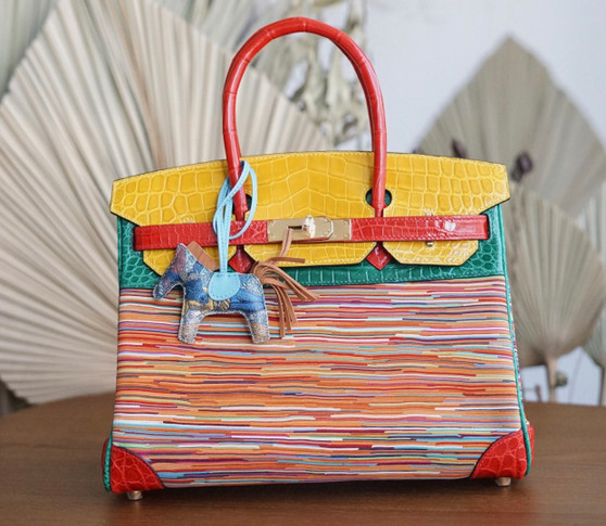 Hermes Niloticus Crocodile  Vibrato Leather BIRKIN 25CM Multiple color I