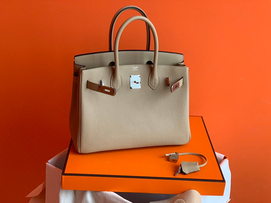 Hermès S2 Trench Birkin 30 cm Togo Leather Palladium Hardware  Hermès S2 Trench Birkin 30 cm Togo Leather Palladium Hardware