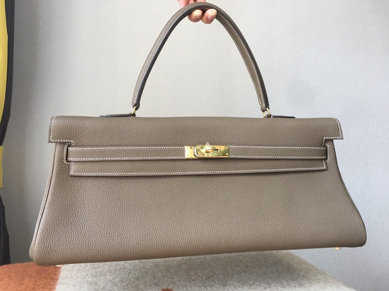 HERMÈS  Shoulder Kelly CK18 Gris tourterelle HERMÈS  Shoulder Kelly CK18 Gris tourterelle