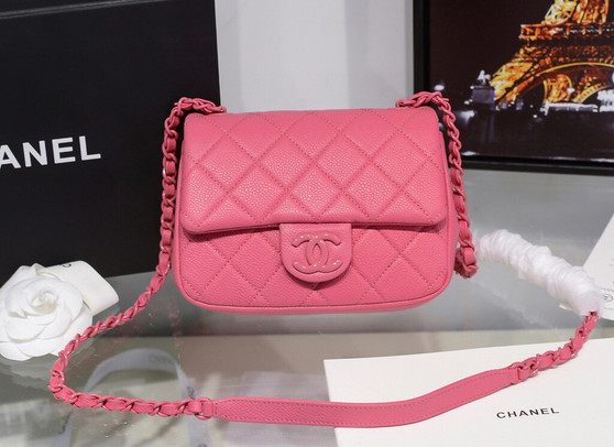 Chanel Flap Bag With Lacquered Metal