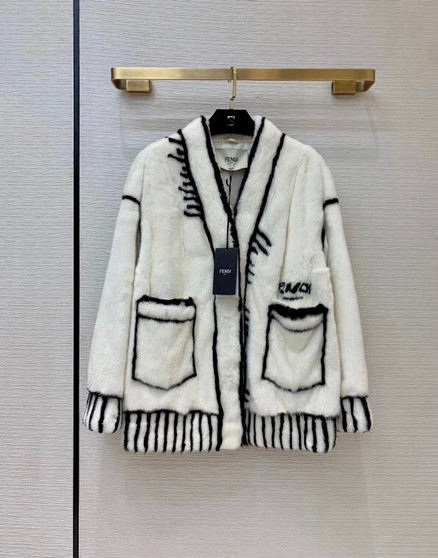  Fendi Roma Joshua Vides mink cardigan