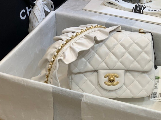 Chanel  Small Flap Bag White AS2203