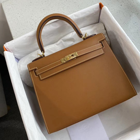 Hermes Gold Kelly 28 cm Box Leather Gold Hardware  Hermes Gold Kelly 28 cm Box Leather Gold Hardware