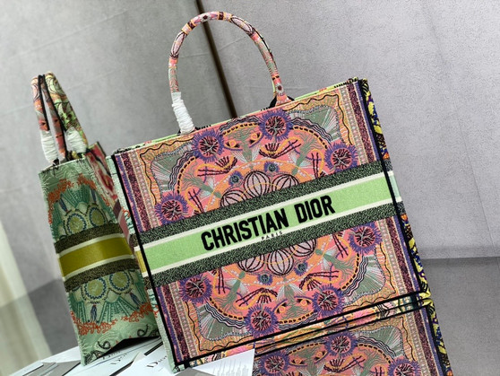 Christian Dior DIOR BOOK TOTE Multicolor Dior In Lights Embroidery  Christian Dior DIOR BOOK TOTE Multicolor Dior In Lights Embroidery